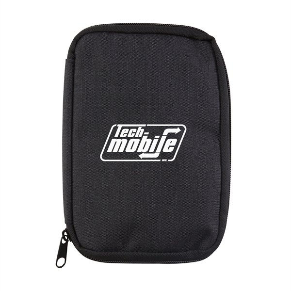 PVC tech organizer with two-way zipper closure, multiple mesh pockets and... from ASI 52840 Evans Manufacturing