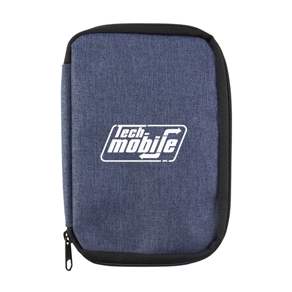 PVC tech organizer with two-way zipper closure, multiple mesh pockets and... from ASI 52840 Evans Manufacturing