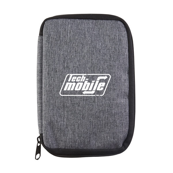 PVC tech organizer with two-way zipper closure, multiple mesh pockets and... from ASI 52840 Evans Manufacturing