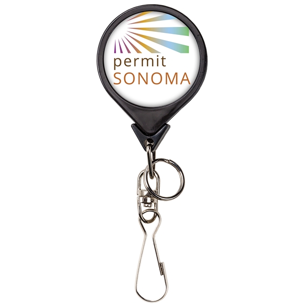 BAMBOO JUMBO ROUND BADGE REEL WITH SWIVEL J & SPLIT RING... from ASI 49470 DEVARA