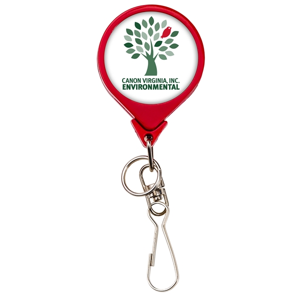 BAMBOO JUMBO ROUND BADGE REEL WITH SWIVEL J & SPLIT RING... from ASI 49470 DEVARA