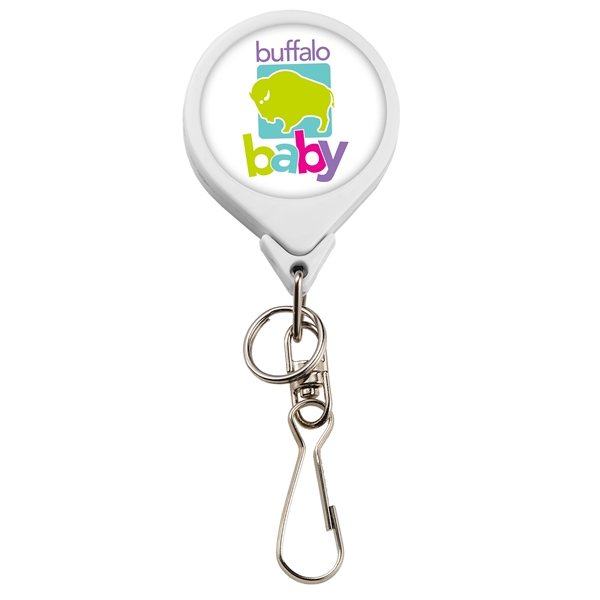 BAMBOO JUMBO ROUND BADGE REEL WITH SWIVEL J & SPLIT RING... from ASI 49470 DEVARA