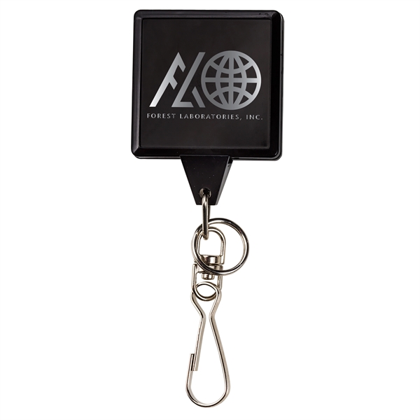 BAMBOO JUMBO SQUARE BADGE REEL WITH SWIVEL J & SPLIT RING.... from ASI 49470 DEVARA