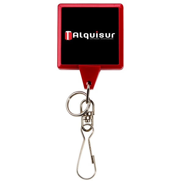 BAMBOO JUMBO SQUARE BADGE REEL WITH SWIVEL J & SPLIT RING.... from ASI 49470 DEVARA