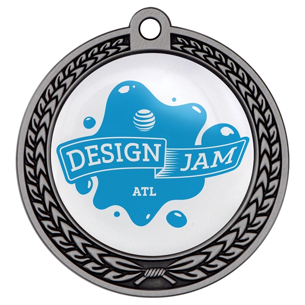 2.5" die cast zinc alloy round medal with wreath border and... from ASI 52263 EMT / EMT EASY