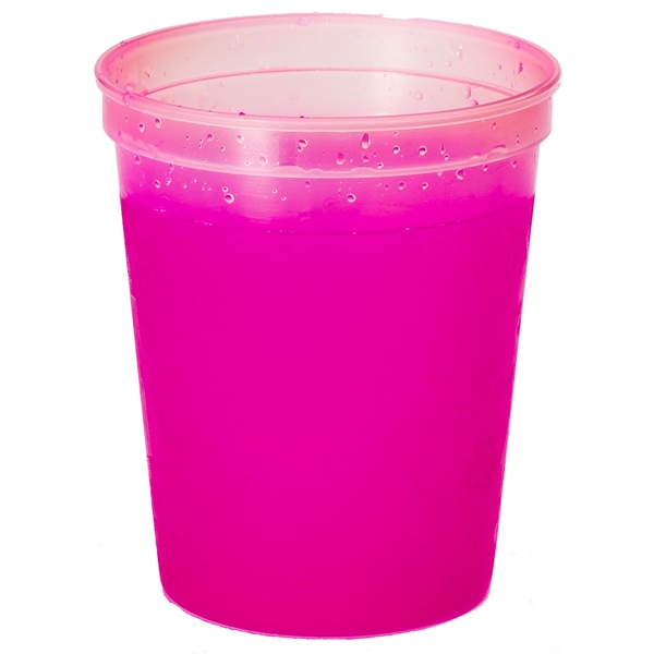 16 oz. color-changing smooth plastic stadium cup, ideal for events and... from ASI 67075 Leprechaun Promotions, LLC / Leprechaun Promotions