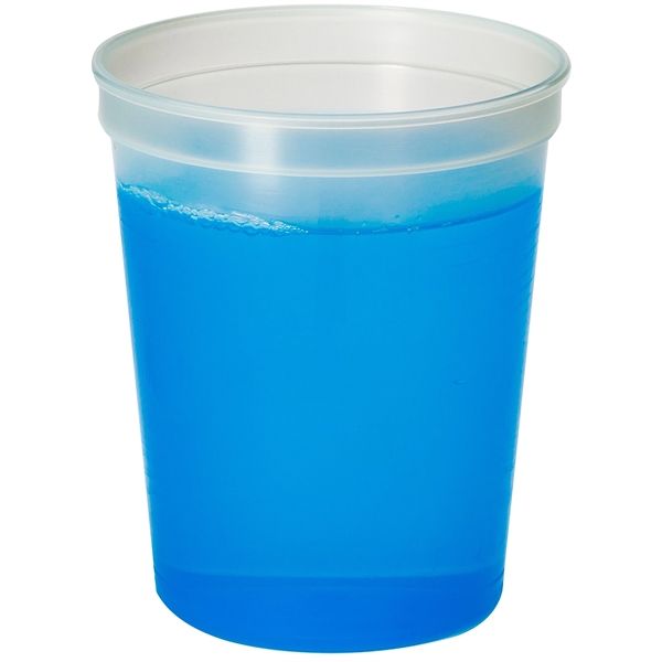 16 oz. color-changing smooth plastic stadium cup, ideal for events and... from ASI 67075 Leprechaun Promotions, LLC / Leprechaun Promotions