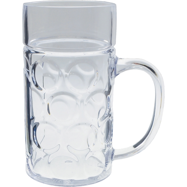 8 oz. Clear Plastic Dimple straight side Mug with Handle USA... from ASI 61952 Howw Mfg Co Inc / Howw USA