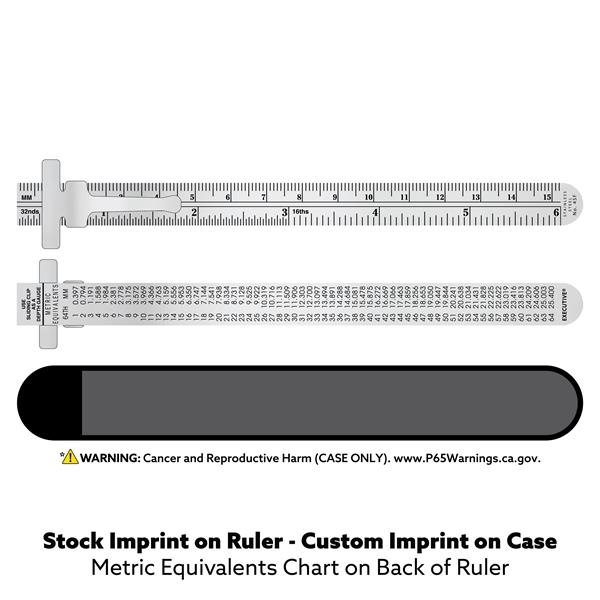 Stock imprinted ruler (no customization on tool) with a customized screen... from ASI 53430 Executive Line