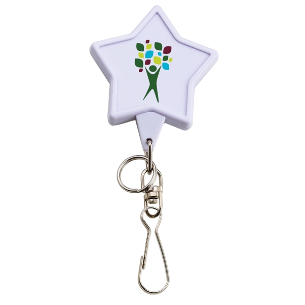 BAMBOO JUMBO STAR BADGE REEL WITH SWIVEL J & SPLIT RING,... from ASI 49470 DEVARA