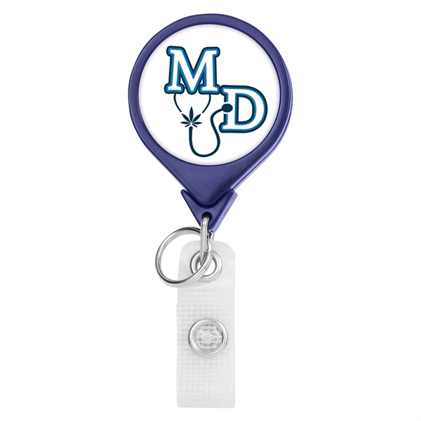 Hemp JUMBO round shape badge reel with bull dog clip.... from ASI 49470 DEVARA