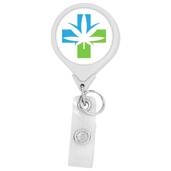 Hemp JUMBO round shape badge reel with bull dog clip.... from ASI 49470 DEVARA