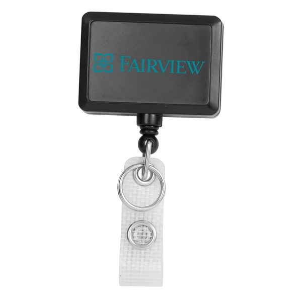 Hemp JUMBO Rectangle shape badge reel with bull dog clip.... from ASI 49470 DEVARA