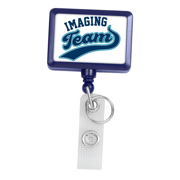 Hemp JUMBO Rectangle shape badge reel with bull dog clip.... from ASI 49470 DEVARA