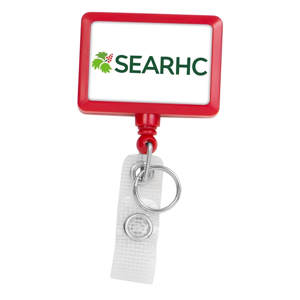 Hemp JUMBO Rectangle shape badge reel with bull dog clip.... from ASI 49470 DEVARA