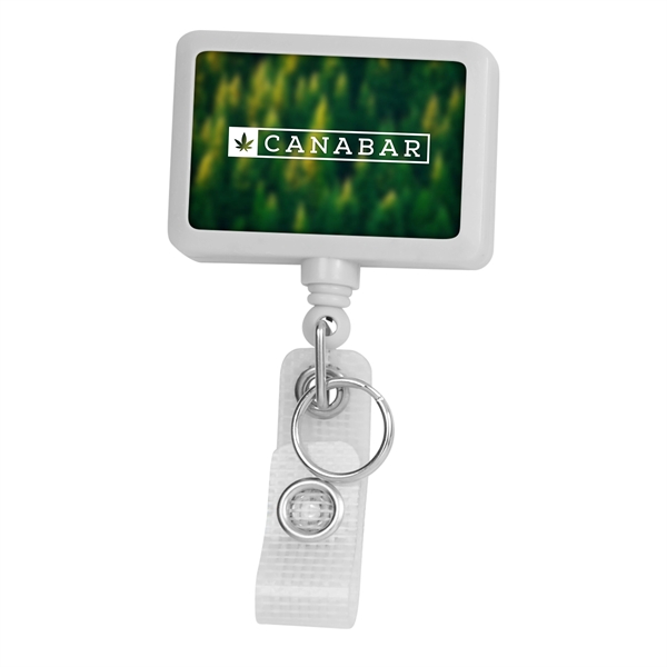 Hemp JUMBO Rectangle shape badge reel with bull dog clip.... from ASI 49470 DEVARA