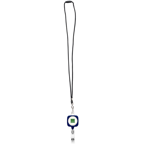 Jumbo sqround badge reel with lanyard attachment.... from ASI 49470 DEVARA