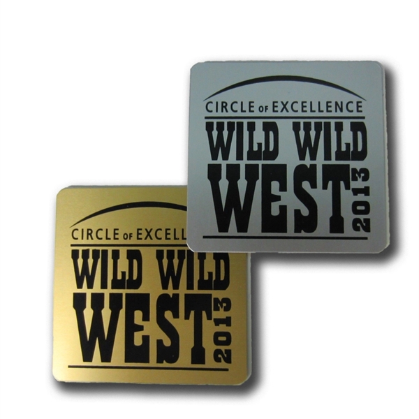 Aluminum coaster (3.75" x 3.75") with a one color, screen printed... from ASI 41080 Nelson Boone Co Inc