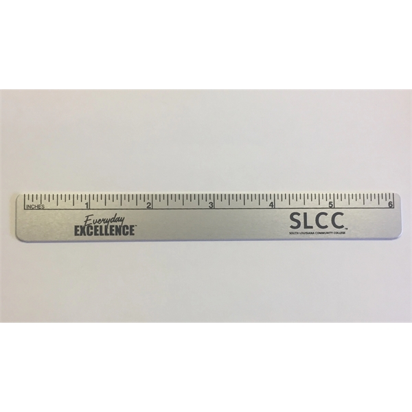 Aluminum Ruler (3/4" x 6.25") with a screen printed imprint. Made... from ASI 41080 Nelson Boone Co Inc / Alumaline (R) & Brass