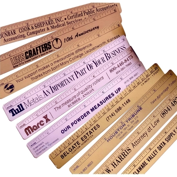 Aluminum Ruler (3/4" x 6.25") with a screen printed imprint. Made... from ASI 41080 Nelson Boone Co Inc / Alumaline (R) & Brass