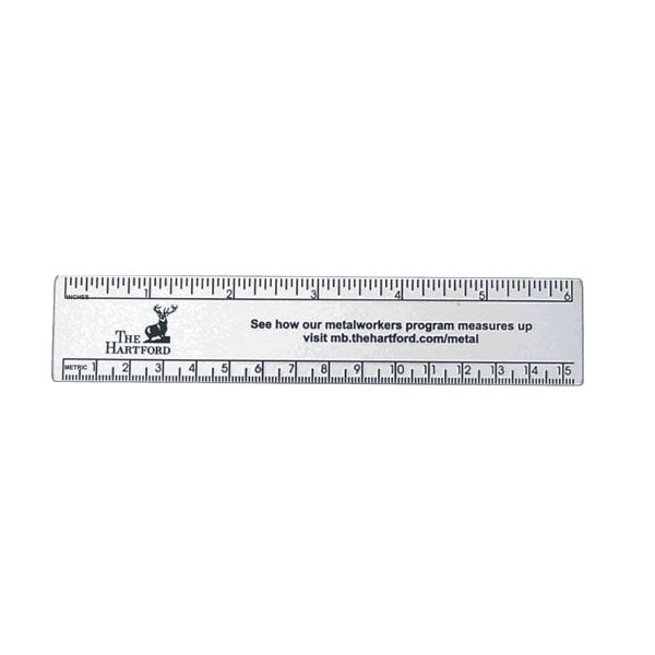 Aluminum Ruler (1.25" x 6.25") with a screen printed imprint. Made... from ASI 41080 Nelson Boone Co Inc / Alumaline (R) & Brass