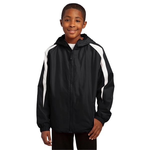 Sport-Tek Youth Fleece-Lined Colorblock Jacket.... from ASI 84863 SanMar