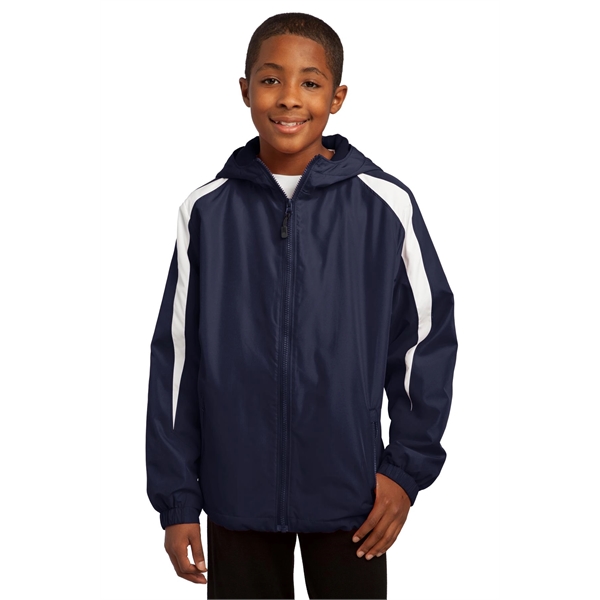 Sport-Tek Youth Fleece-Lined Colorblock Jacket.... from ASI 84863 SanMar