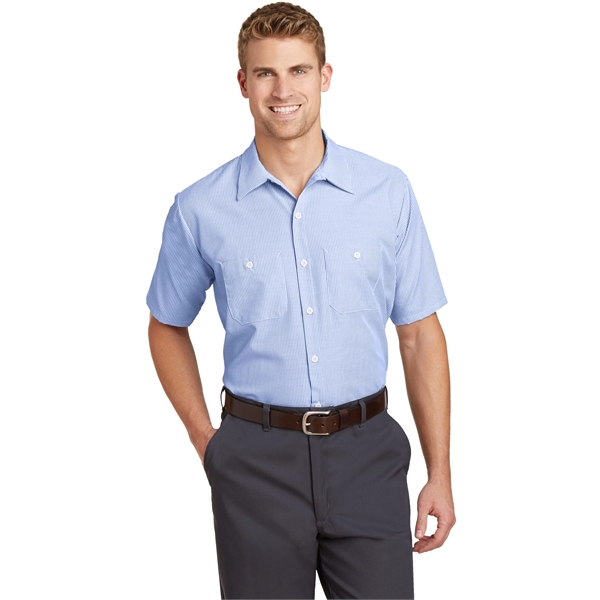 Red Kap - Short Sleeve Striped Industrial Work Shirt.... from ASI 84863 SanMar