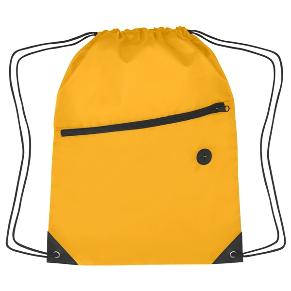 Sports pack with drawstring closure and large front zippered pocket.... from ASI 61125 Hit Promotional Products / Hit®