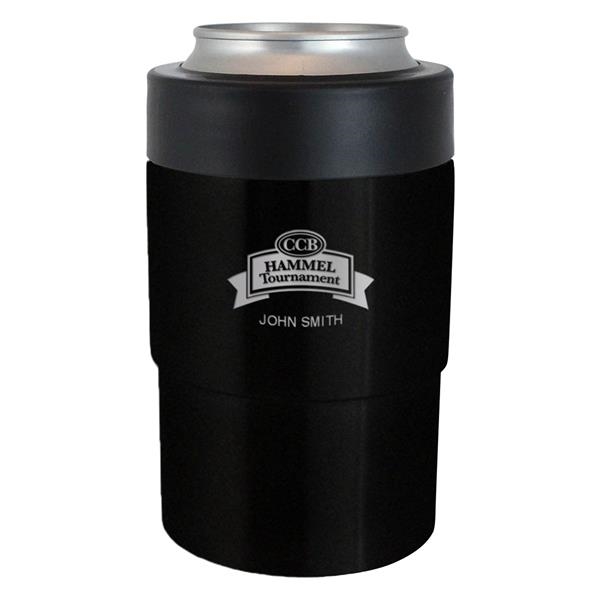 Insulated can holder made from stainless steel, fits most 12 oz.... from ASI 61125 Hit Promotional Products