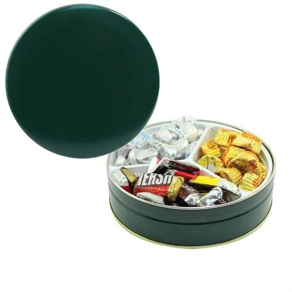 Tin filled with multiple filler options of good gift snacks and... from ASI 61125 Hit Promotional Products