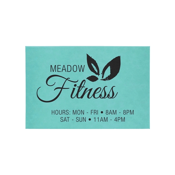 18" x 1 1/2" x 12" PU leatherette wall signs with... from ASI 74601 Calico