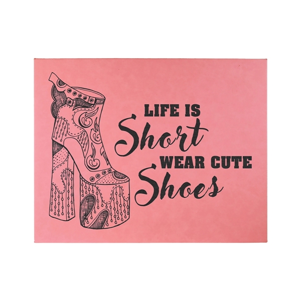 20" x 1 1/2" x 16" PU leatherette wall sign with... from ASI 74601 Calico