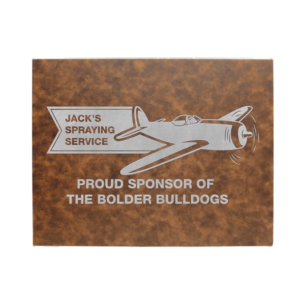 20" x 1 1/2" x 16" PU leatherette wall sign with... from ASI 74601 Calico