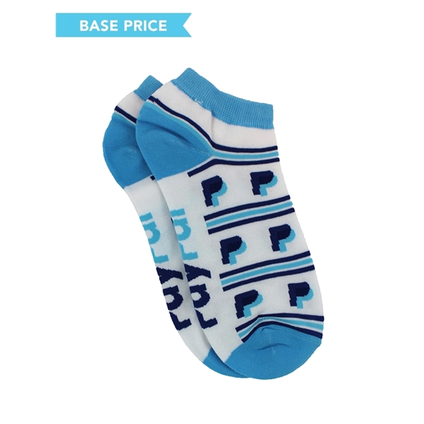 Pantone matched ankle socks made of nylon, cotton, and spandex, woven... from ASI 45657 Pop! Promos
