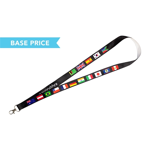 Full color dye sublimated lanyard with endless clip options and multiple... from ASI 45657 Pop! Promos