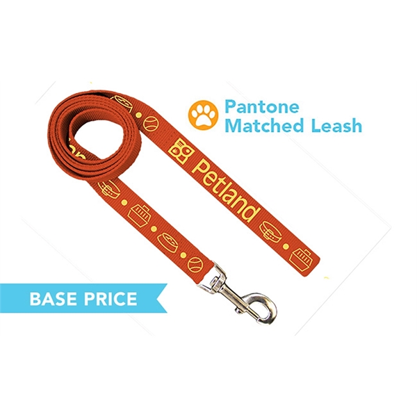 60" long, 1" dog leash of 2mm polyester PMS matched webbing... from ASI 45657 Pop! Promos