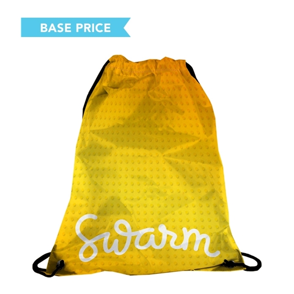 Full color drawstring bag made of polyester with pantone matched drawstrings.... from ASI 45657 Pop! Promos