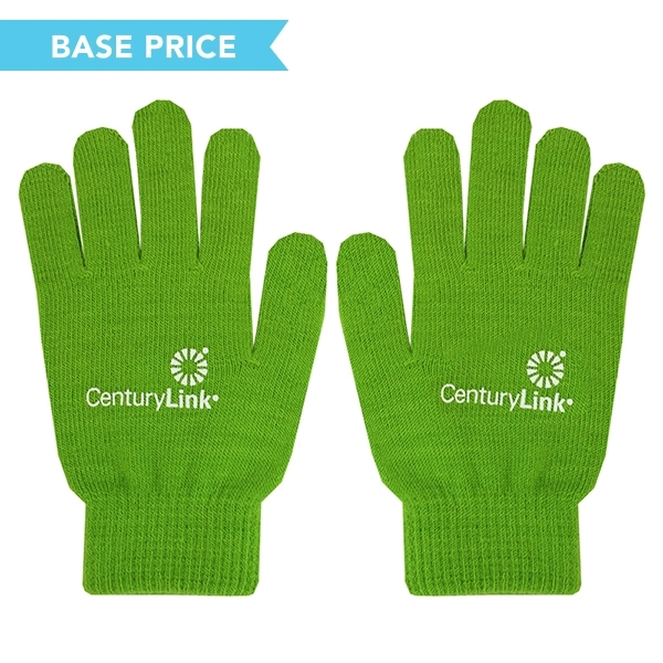 Pantone matched knit gloves made of acrylic and available in several... from ASI 45657 Pop! Promos