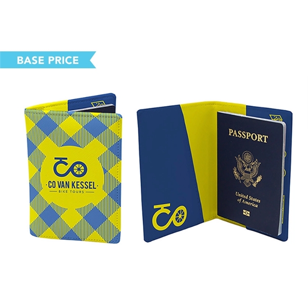 Full-color, full-bleed passport case with designed exterior face, internal panels, and... from ASI 45657 Pop! Promos