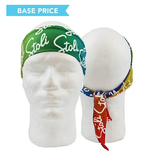 Athletic headband made of stretchy polyester material with a double-sided, full... from ASI 45657 Pop! Promos