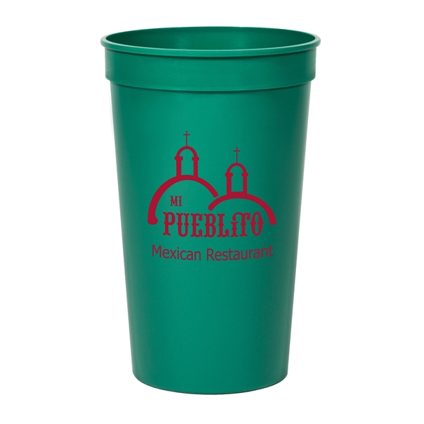 Smooth colored 22 oz stadium cup.... from ASI 88200 TK Sorg's - A Div of Arch Promo Group, LLC / PETITE