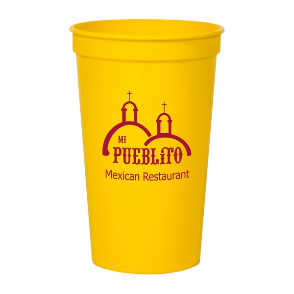 Smooth colored 22 oz stadium cup.... from ASI 88200 TK Sorg's - A Div of Arch Promo Group, LLC / PETITE