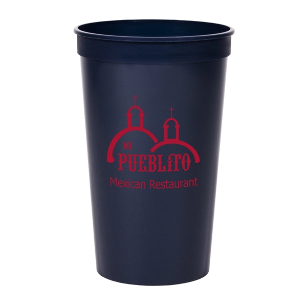 Smooth colored 22 oz stadium cup.... from ASI 88200 TK Sorg's - A Div of Arch Promo Group, LLC / PETITE