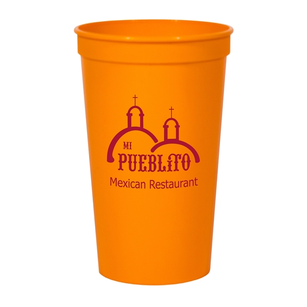 Smooth colored 22 oz stadium cup.... from ASI 88200 TK Sorg's - A Div of Arch Promo Group, LLC / PETITE