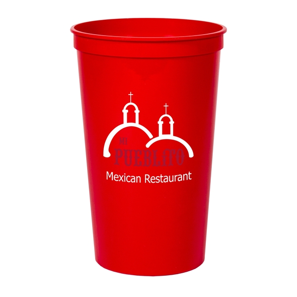 Smooth colored 22 oz. stadium cup.... from ASI 88200 TK Sorg's - A Div of Arch Promo Group, LLC / GRANDE