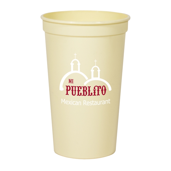 Smooth colored 22 oz. stadium cup.... from ASI 88200 TK Sorg's - A Div of Arch Promo Group, LLC / GRANDE