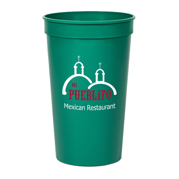 Smooth colored 22 oz. stadium cup.... from ASI 88200 TK Sorg's - A Div of Arch Promo Group, LLC / GRANDE