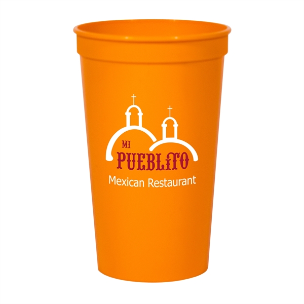 Smooth colored 22 oz. stadium cup.... from ASI 88200 TK Sorg's - A Div of Arch Promo Group, LLC / GRANDE