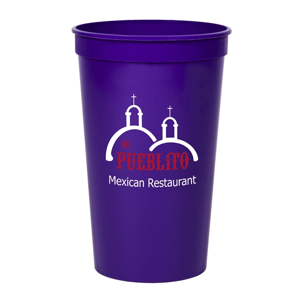 Smooth colored 22 oz. stadium cup.... from ASI 88200 TK Sorg's - A Div of Arch Promo Group, LLC / GRANDE
